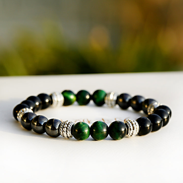 Tiger Stone Obsidian Bracelet