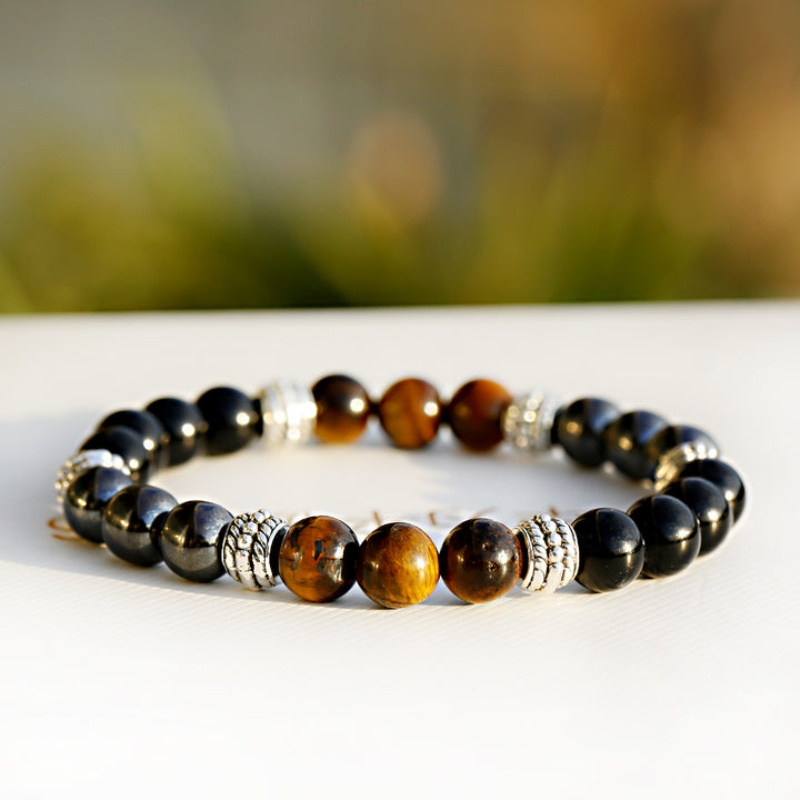 Tiger Stone Obsidian Bracelet