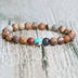 Picture Stone Gold Sand Stone Natural Beaded Bracelet